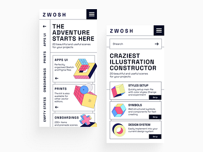 Zwosh Illustration Constructor abstraction ai app design branding brutalism characters constructor empty states figma illustrations landing onboarding pack patterns posters shapes sketch uidesign vector xd