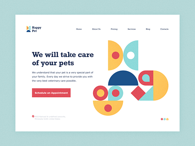 Pet Care Web Concept with Paaatterns!!! branding design figma free freebie freebies hero image illustration logo pattern patterns sketch vector web