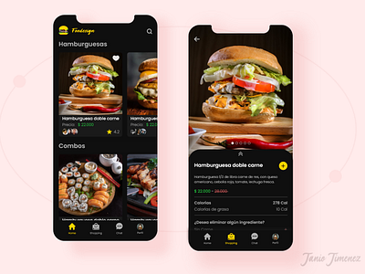fast food app app design ui ux web
