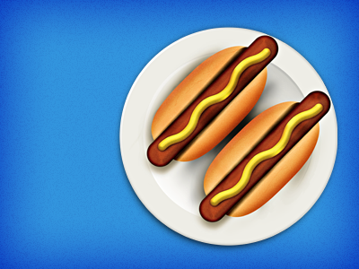 Hotdog baseball eat food icon nom summer