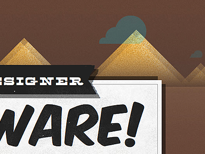 Designer Beware! beware css3 designer face font grunge html noise old typography western
