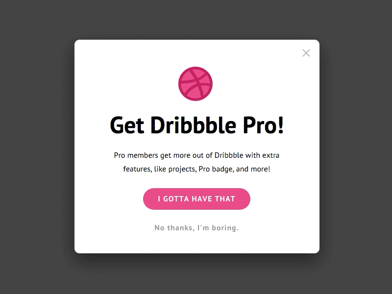 Popup - Day 016 016 dailyui popup