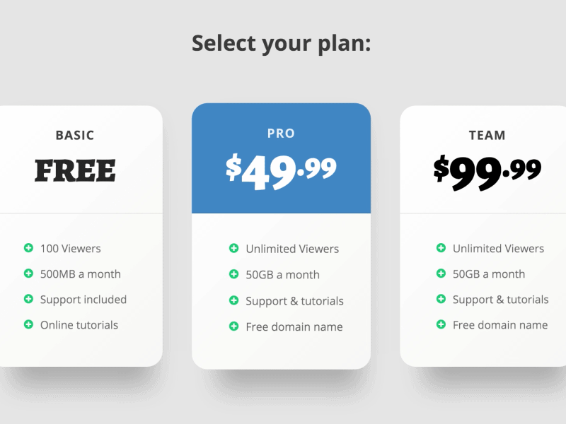 Pricing - Day 030 030 card dailyui pricing shadow