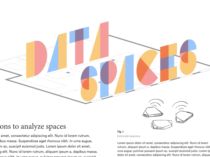 Data Spaces css illustration motion graphics
