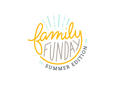 Family Funday child children family handtype logo summer
