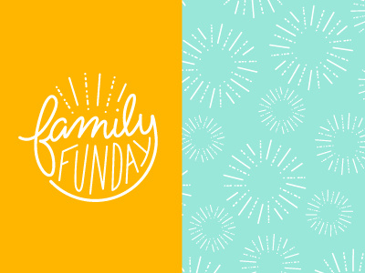 Family Funday Pattern bright cheery child children fun handtype logo palette pattern summer