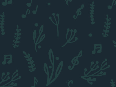 Anthems Pattern christmas greenery holiday illustration music pattern vector