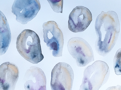 Oyster Pattern abstract oyster painting pattern soft watercolor