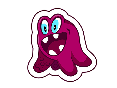 octopus character design fun octopus stiker