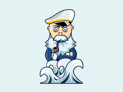 sea captain character design graphic design ilustration