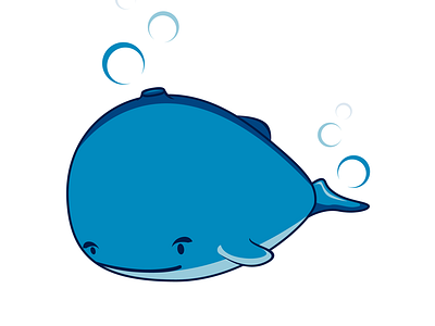 Whale character design creature diamond illustration