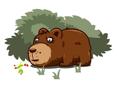 Beary bear cartooning character design illustration