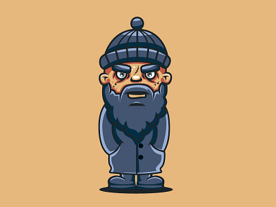 Homeless character design graphic design illustration