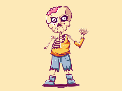 Zombie character design graphic design illustration