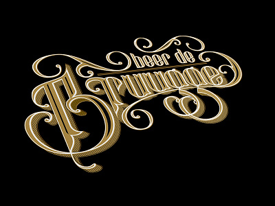 beer de brugge calligraphy illustration lettering typography