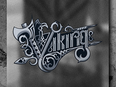 Viking calligraphy illustration lettering typography