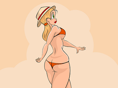 pinup character design graphic design illustration