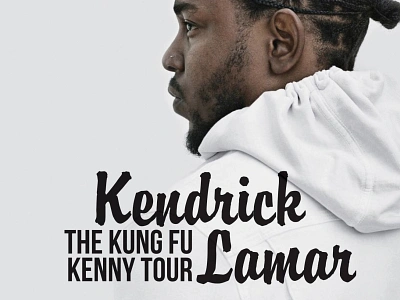 Kendrick Lamar The Kung Fu Kenny Tour brand identity branding design music rap typography