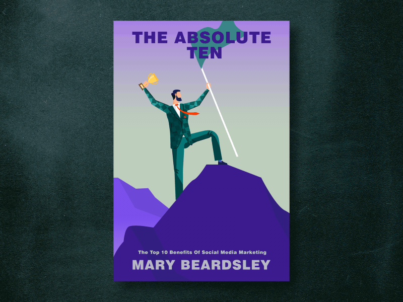 Animated book cover - The Absolute Ten aftereffect animated gif book book cover design character animation character design dribble facebook gif mountains pinterest rigg socialmedia