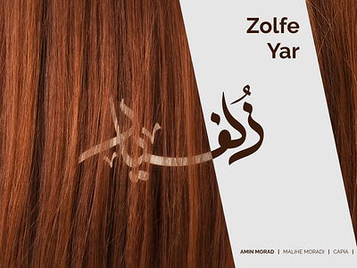 "Zolfe Yar" Track Cover Design👩🏽 design hair milad farahmand music cover typography
