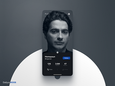 Profile page 006 avatar daily ui dailyui design follow instagram page picture profile ui ux
