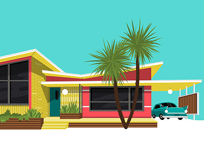 Mid Century House by Kaycee Jarman on Dribbble