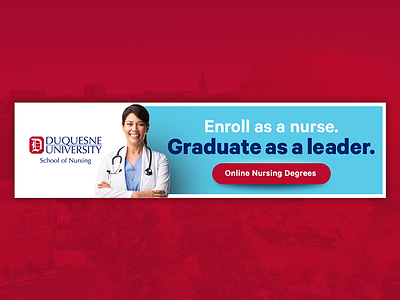 Duquesne Online Nursing Banners banner banner ad du education marketing school university