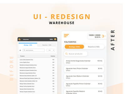 UI Redesign: warehouse app app design mobile app visual design