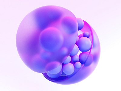 Abstract 3D 3d abstract blender cycle illustration purple
