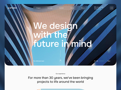 Website of the architectural bureau agency architecture design digital interface landing product site ui ux web website