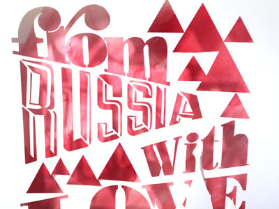 From Russia with Love illustration james bond typography