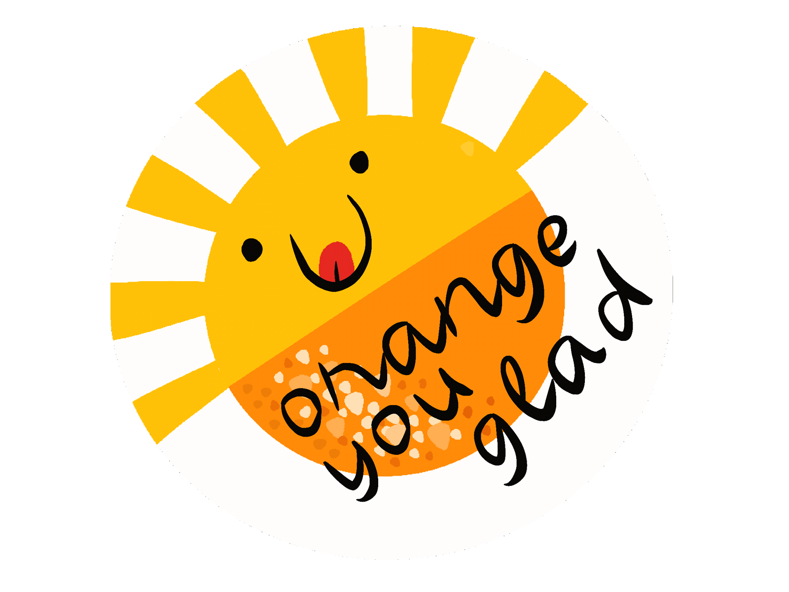 Orange you glad fruit fruit sticker gif giphy illustration lettering sticker