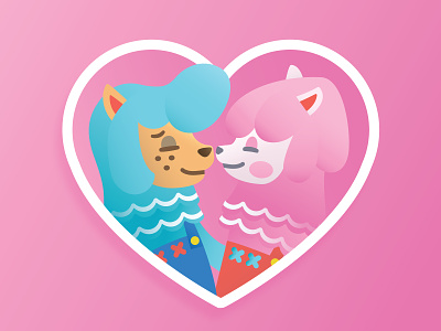 Reese & Cyrus animal crossing illustration sticker