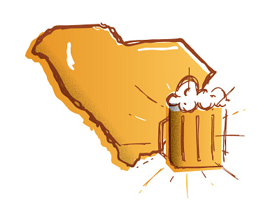 Too Much Foam, Go Home beer beer mug charleston doodle hand drawn icon infographic south carolina textures