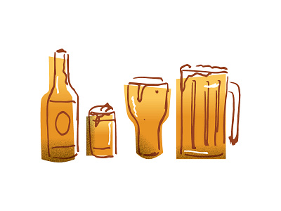 Day Drinkin' beer beer can beer glass beer mug charleston doodle hand drawn icon infographic south carolina textures