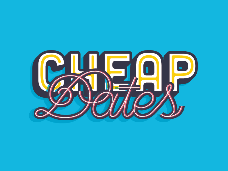 Cheap Dates charleston handdrawn illustration lettering travel guide typography