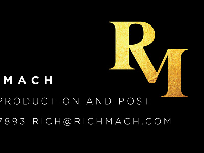 Rich Mach, pt. I audio branding ligature logo monogram rm