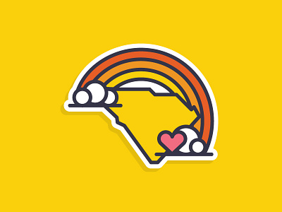 Charleston Love Magnet charleston icon icon design illustration magnet rainbow south carolina sticker mule