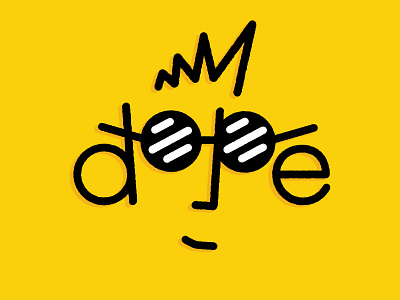 Dope dope icon icon design illustration lettering sunglasses