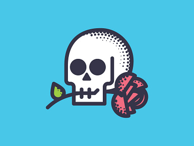 Dead Romance icon icon design illustration romance rose skull