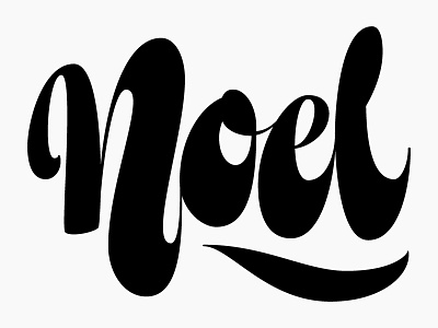 Noel holiday holiday card illustration lettering noel script script lettering typography