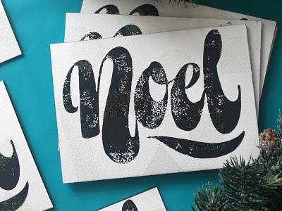 Noel pt. II holiday holiday card illustration lettering noel script script lettering typography