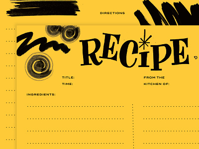 Recipe Cards, pt. I cooking hand drawn illustration lettering pattern patterns recipe recipe cards typography