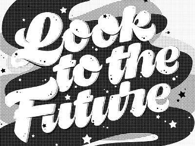 Look to the Future, pt. II brand branding fortune teller illustration lettering script script lettering typography upright script