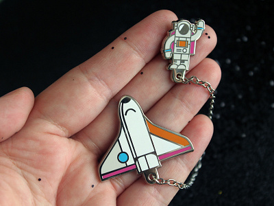 Up Up and Away! pt. III astronaut enamel pin explore outerspace pin pin game space space shuttle space travel