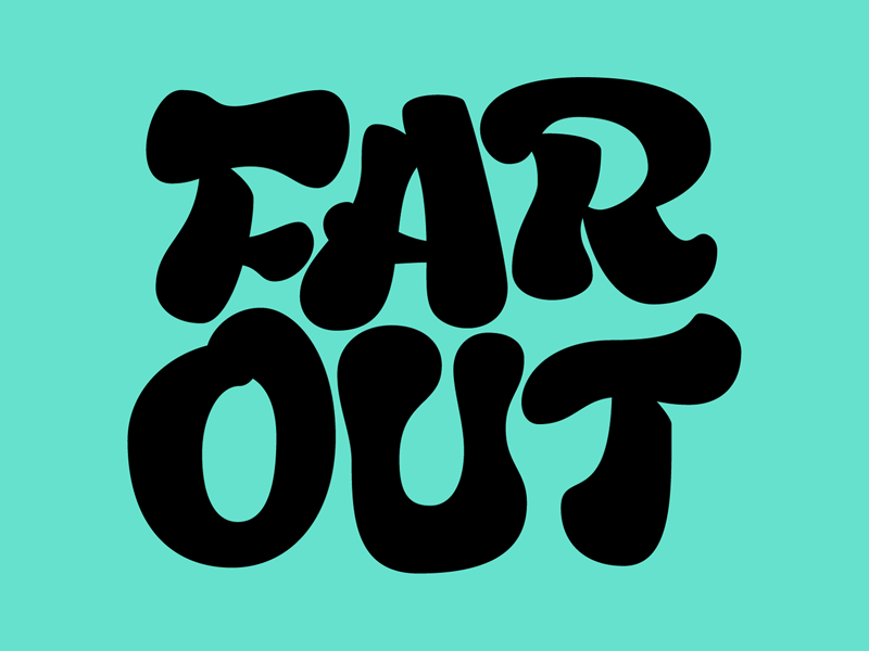 Far Out far out gif groovy lettering summer of love for letters type typography