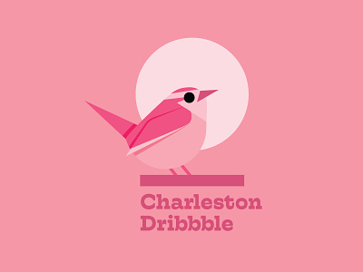 Charleston Dribbble bird branding carolina wren charleston dribbble illustration logo logo design