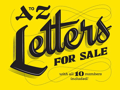 A to Z Letters For Sale! a to z alphabet freelance illustration lettering script script lettering type type design