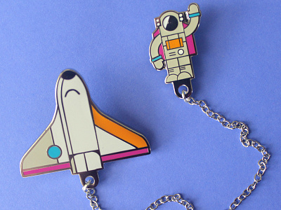 Blast Off! astronaut explore illustration outer space pin pin game space shuttle