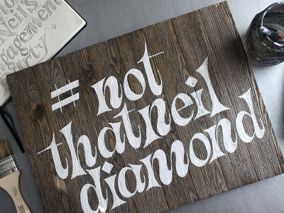 Diamond & Neil brush lettering flared serif lettering sign painter sign painting wedding wedding signage
